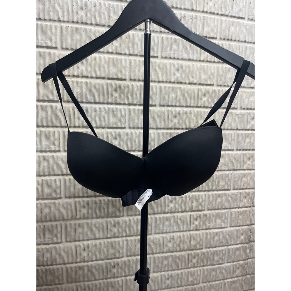 Maidenform‎ Black Strapless Push-Up Underwire Bra SE3002 Womens 38C